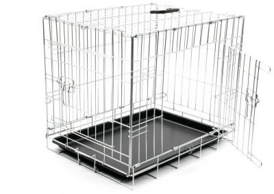 Клетка для собак двухдверная "Pet Kennel Top Line MEDIUM", серебристая, 76х48х54см DUVO+ (Бельгия) Клетка для собак двухдверная "Pet Kennel Top Line MEDIUM", серебристая, 76х48х54см DUVO+ (Бельгия)