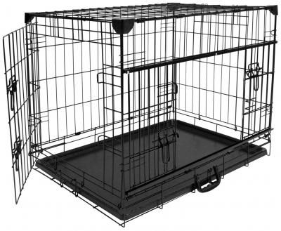 Клетка для собак двухдверная DUVO+ "Pet Kennel Ninja GIANT", чёрная, 122х76х84см (Бельгия) Клетка для собак двухдверная DUVO+ "Pet Kennel Ninja GIANT", чёрная, 122х76х84см (Бельгия)