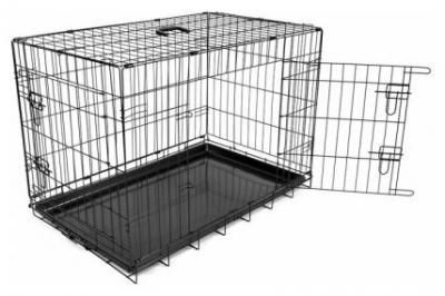 Клетка для собак двухдверная DUVO+ "Pet Kennel LARGE", чёрная, 92х57х64см (Бельгия) Клетка для собак двухдверная DUVO+ "Pet Kennel LARGE", чёрная, 92х57х64см (Бельгия)